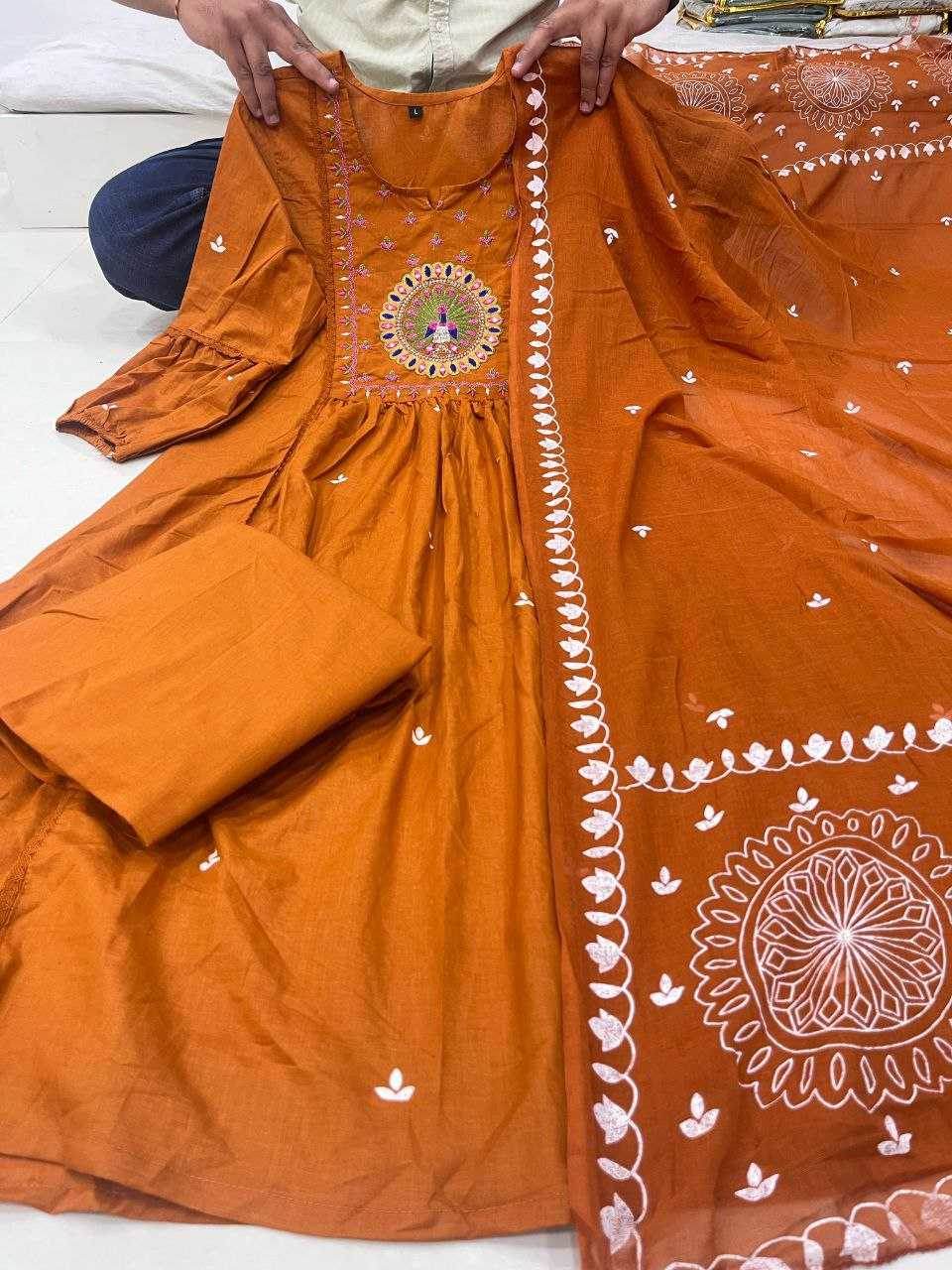 Cotton Casual Embroidered Kurti - MYLUXURY LANE ENTERPRISE
